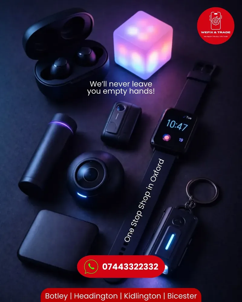 WeFix and Trade Instagram post: gadgets and accessories, one-stop shop in Oxford